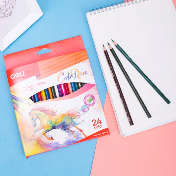 Deli-lápices de colores profesionales de estilo chino, lápices de colores al óleo para dibujar, suministros de arte para estudiantes, pintura para niños, 12/18/24/36 - AliExpress 21