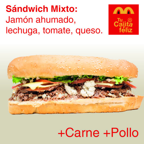 Sándwich Mixto +Carne +Pollo