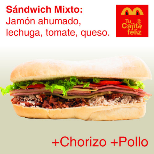 Sándwich Mixto +Pollo +Chorizo